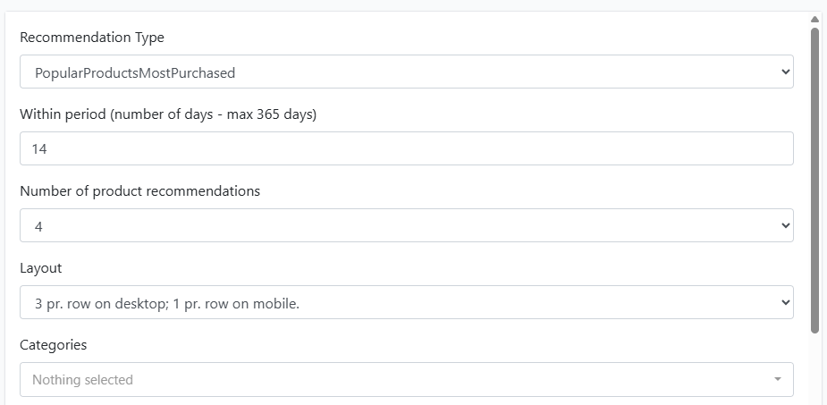 Email recommendation example