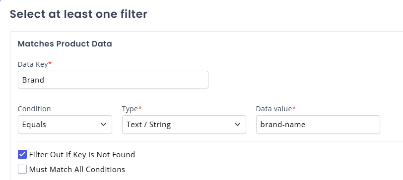 Specify brand as data key