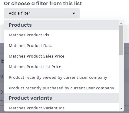Advanced merchandising targets